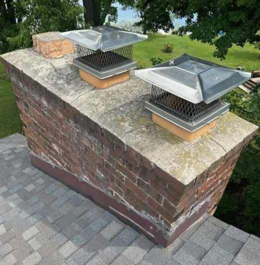 Before chimney crown repair