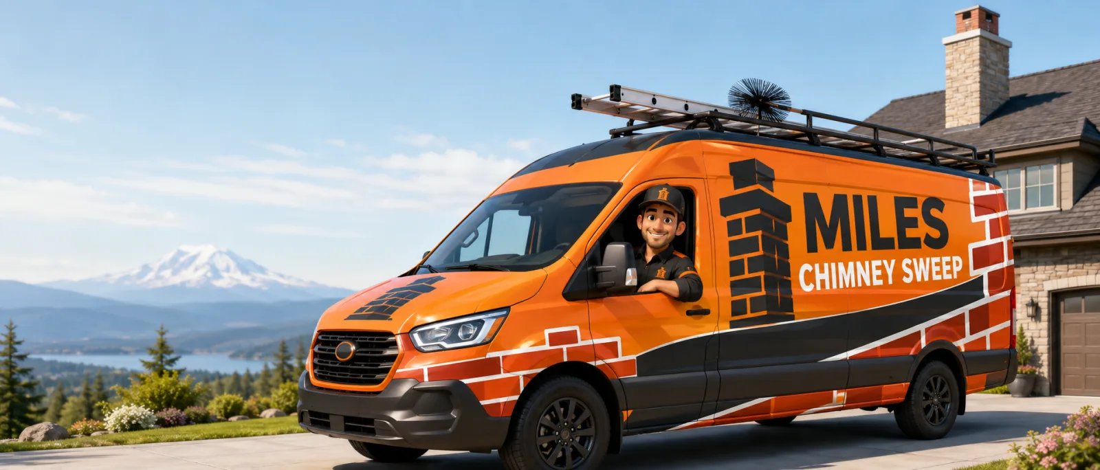 Miles Chimney Sweep service van