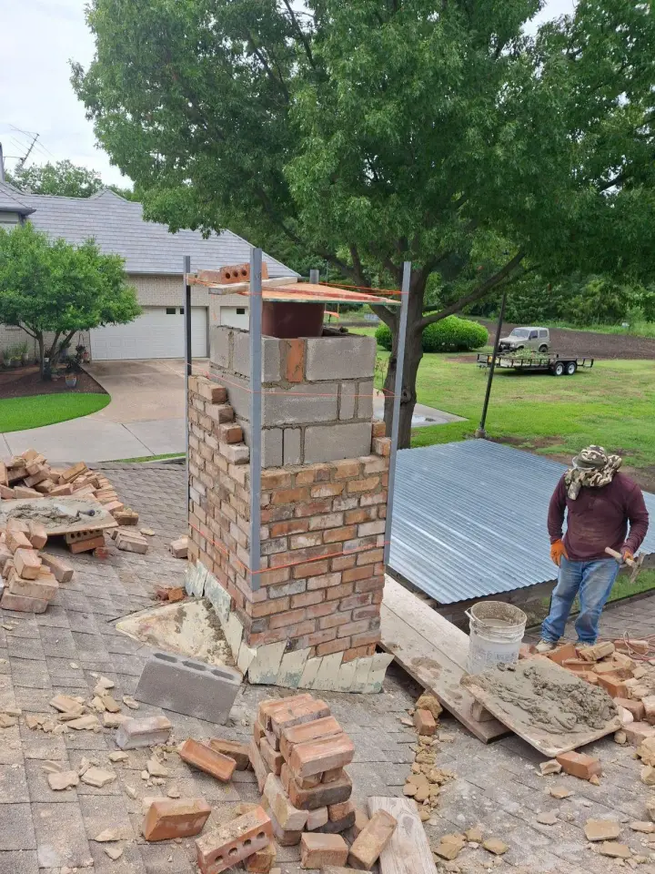 Before chimney crown repair